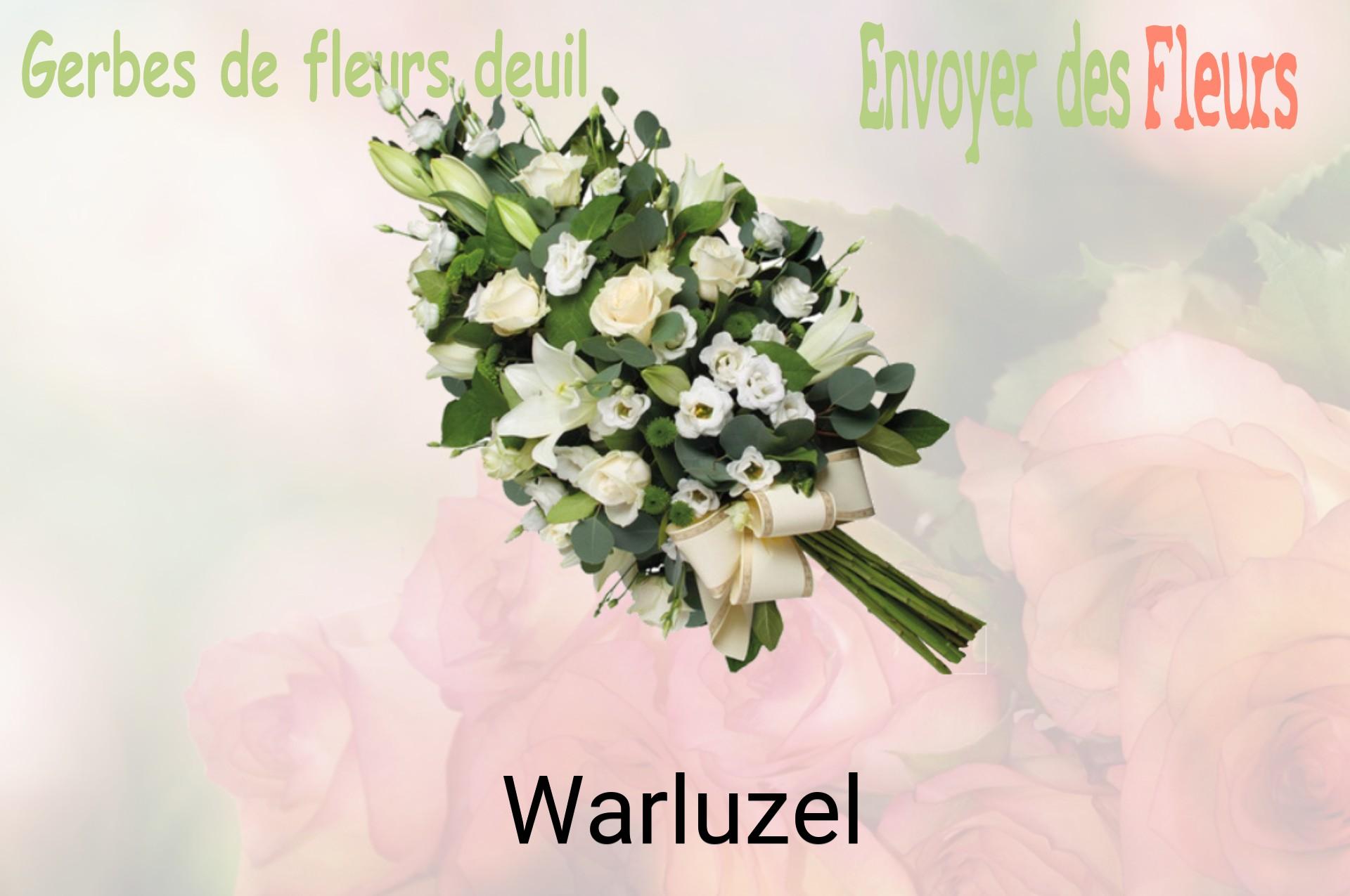 Gerbe de fleurs de deuil livrée à Warluzel